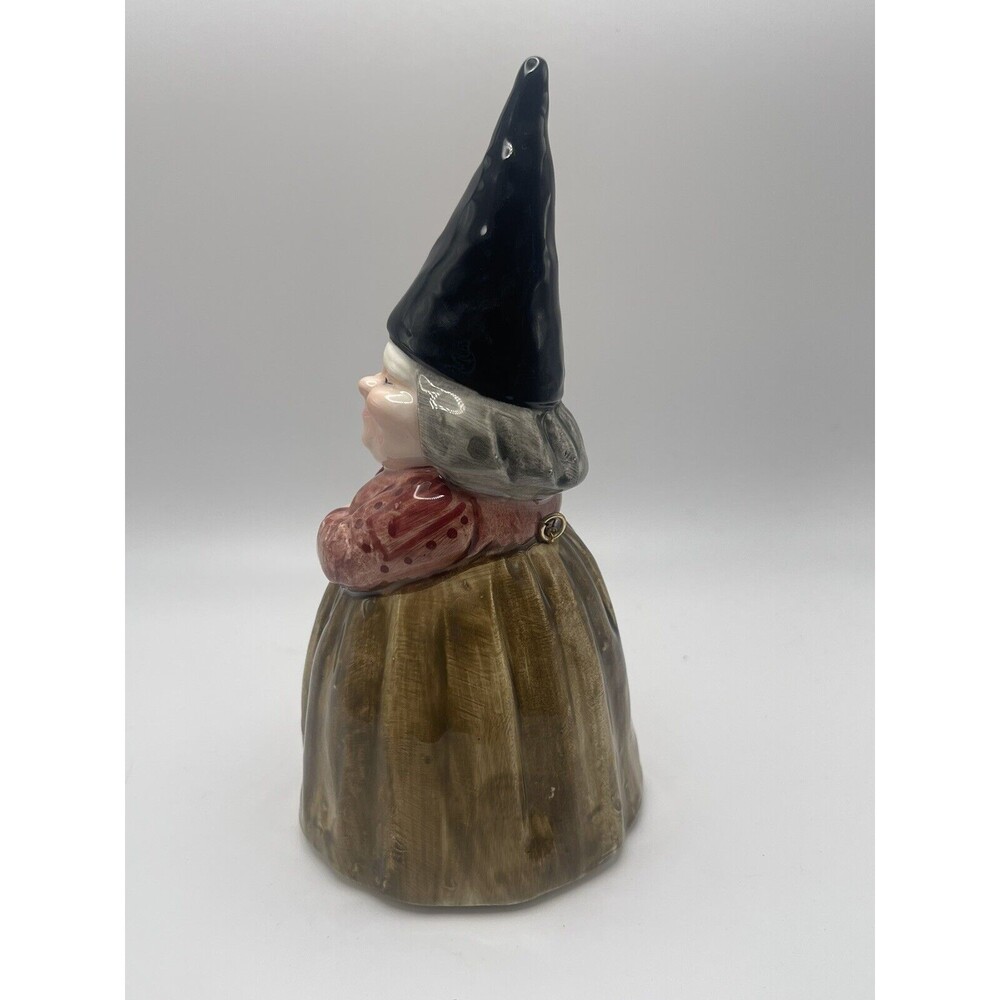Vintage 1979 Gorham Unieboek, B.V.  Ceramic Female Gnome 6” Collective Bell - Picture 2 of 7